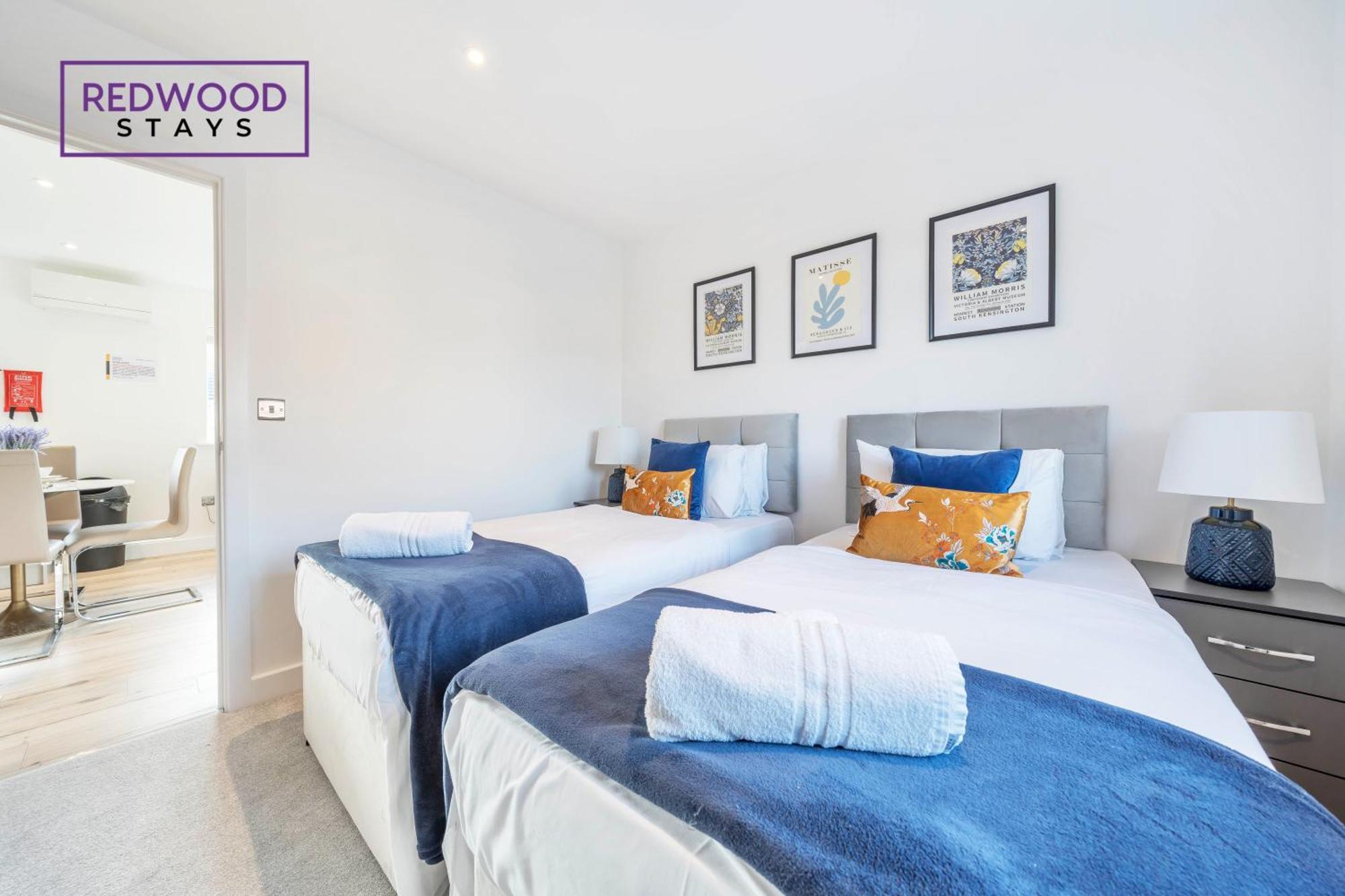 Modern Serviced Apartments For Contractors & Families With Free Parking, Wifi & Netflix By Redwood Stays Basingstoke Bagian luar foto