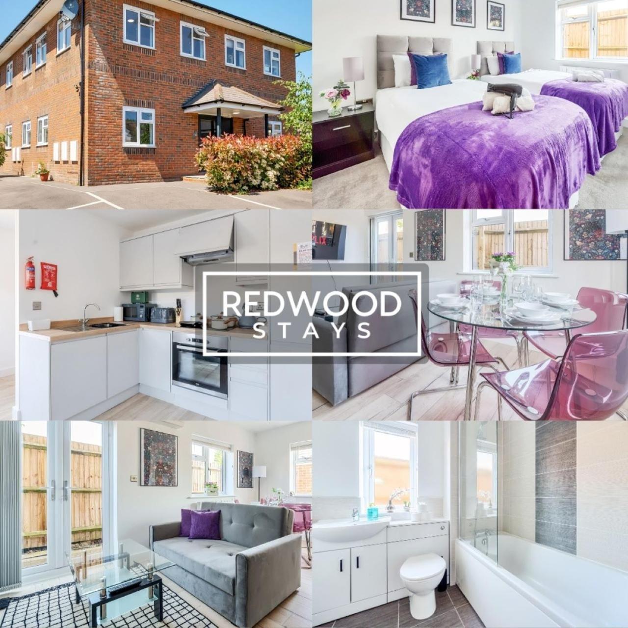 Modern Serviced Apartments For Contractors & Families With Free Parking, Wifi & Netflix By Redwood Stays Basingstoke Bagian luar foto
