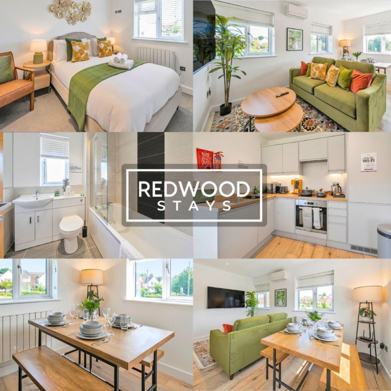 Modern Serviced Apartments For Contractors & Families With Free Parking, Wifi & Netflix By Redwood Stays Basingstoke Bagian luar foto